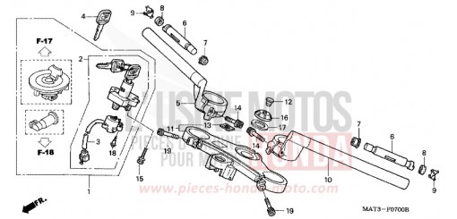 ROHRGRIFF/OBERE BRUECKE (V/W) CBR1100XXV de 1997